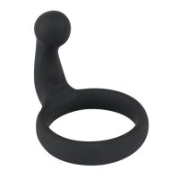 Black Velvets Cockring Met Stimulator - Zwart