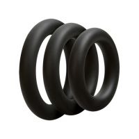 Driedelige cockring set - Dik - Zwart