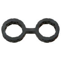 Japanse bondage siliconen handboeien - zwart