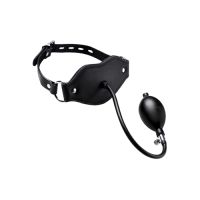 Silencer inflatable locking silicone penis gag