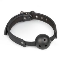 Ball gag met pvc bal - zwart